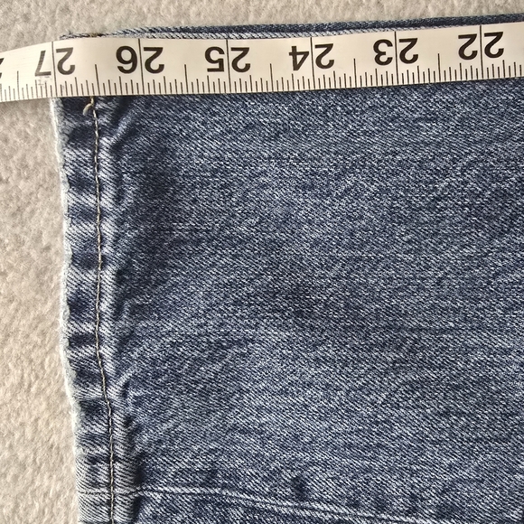 Everlane Distressed Button Fly Straight Cheeky Jean High Rise Classic 27 Capsule - Picture 14 of 15